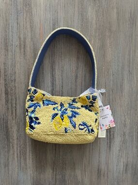Made in India Yellow Beaded Shoulder Bag